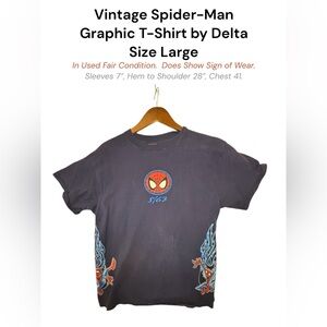 Vintage Spider-Man Graphic T-Shirt | Navy Blue | Delta